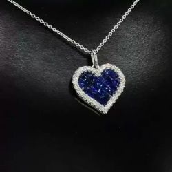 Halo Heart Pendant Necklace