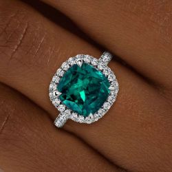 Halo Cushion Cut ⁠Engagement Ring