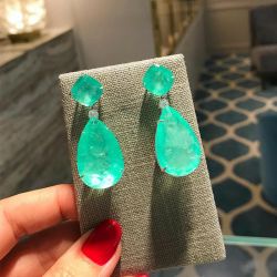 Pear & Cushion Cut Drop Earrings