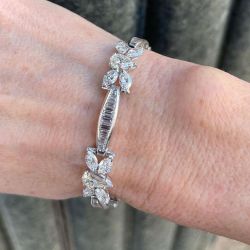 Pear & Marquise & Tapered Baguette Cut Bracelet