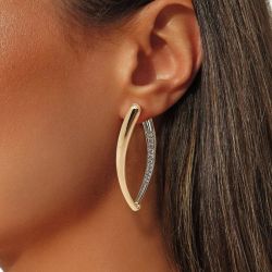 Golden Round Cut Hinge Hoop Earrings