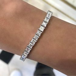 Classic Asscher Cut Tennis Bracelet