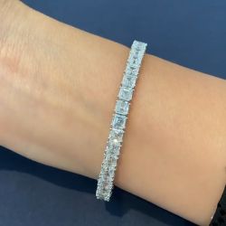 Classic Asscher Cut Tennis Bracelet