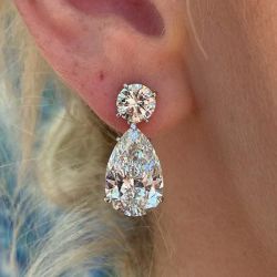 Pear & Round Cut Drop Earrings