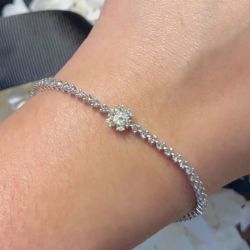 Pear & Round Cut Tennis Bracelet