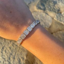 Classic Asscher Cut Tennis Bracelet