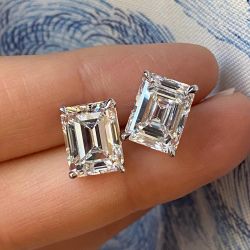 Classic Emerald Cut Stud Earrings