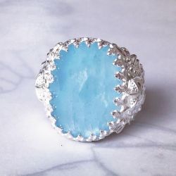 Art Deco Solitaire Oval Cut Blue Sapphire Engagement Ring