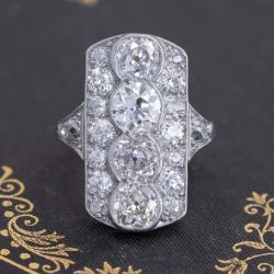 Vintage White Sapphire Round Cut Engagement Ring For Women