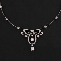 Unique White Sapphire Round Cut Pendant Necklace For Women