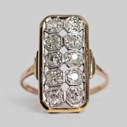 Vintage Round Cut White Sapphire Cocktail Ring For Women
