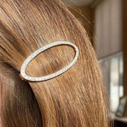Classic Round Cut White Sapphire Brooch Pin For Women