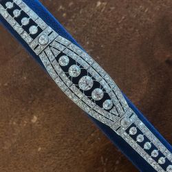 Openwork Round Cut White Sapphire Art Deco Tennis Bracelet