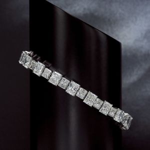 Classic Radiant Cut White Sapphire Bracelet For Women