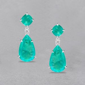 Pear & Cushion Cut Drop Earrings