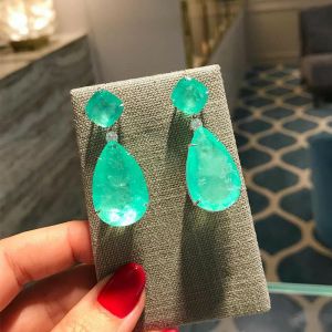 Pear & Cushion Cut Drop Earrings