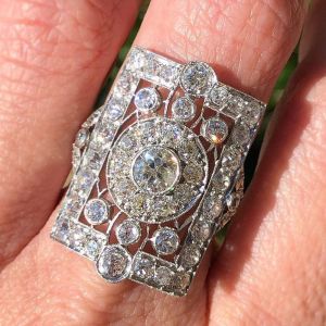 Vintage Round Cut White Sapphire Engagement Ring For Women