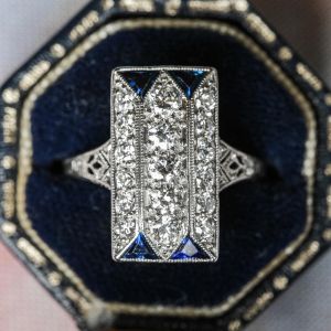 Vintage White Sapphire Round Cut Engagement Ring For Women