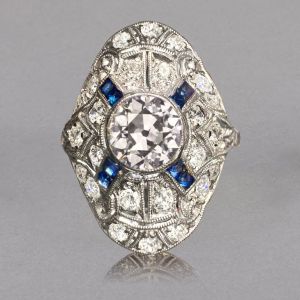Vintage Milgrain Round Cut White Sapphire Engagement Ring For Women