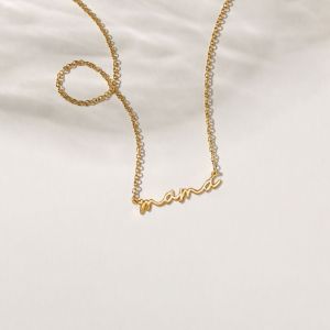 Elegant Golden Mama Script Pendant Necklace For Mom Gift For Mother's Day