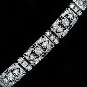 Milgrain White Sapphire Round Cut Tennis Bracelet
