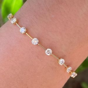 Classic Round Cut White Sapphire Tennis Bracelet