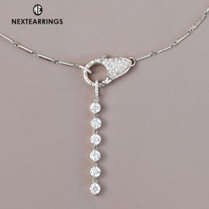 Lock Round Cut White Sapphire Pendant Necklace For Women
