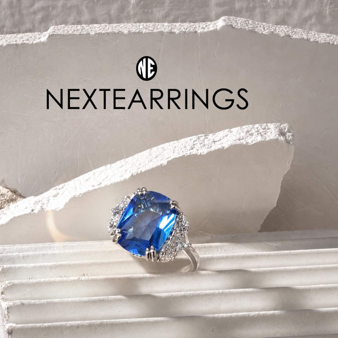 Double Prong Cushion Cut Blue Sapphire Engagement Ring
