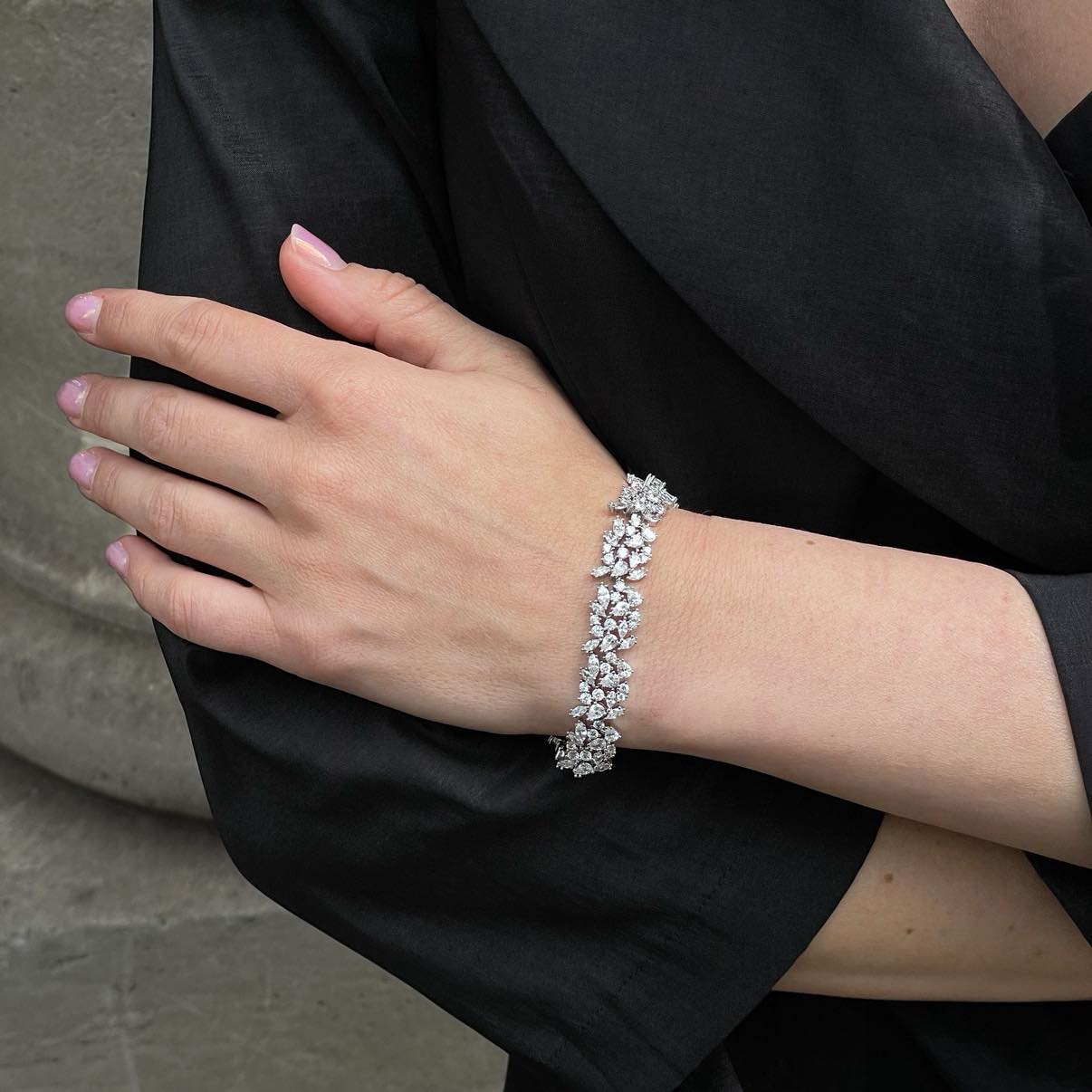Nextearrings Multi Cut White Sapphire Tennis Bracelet For Women