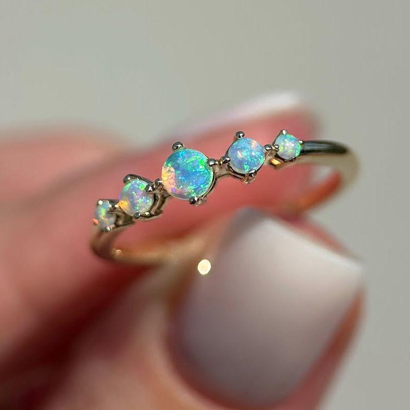 Opal Wedding Band for Women: A Romantic Alternative to Traditional Wedding Rings
